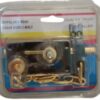 [1 Pcs] [Dark Brwon X Gold ] Door Chain Lock, Steel Slide Bolt Latch Safety Door Lock with Anti-Theft Chain and Spring Lock (Gold)-B0CM191XVP