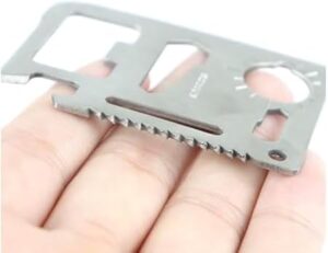 11 in 1 Stainless Steel Credit Card Pocket versatile Tool -silver-B0DZX1QYWK