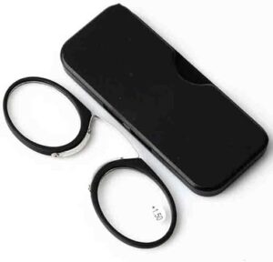 Fashion Legless Clip Nose Portable Reading Glasses Unisex Ultra Thin Magnification Eyewear Unbreakable-B0DS1JL2VK