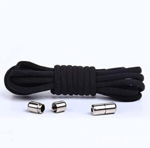 2 Pairs No Tie Elastic Shoelaces, Adjustable Elastic Running Shoe Laces Tieless Laces with Metal Buckles for Kids, Adults-B0B7CMJF7D
