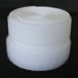 [1 Meter Hook + 1 Meter Loop] White Tape Nylon Hook Loop Fastener No Glue Sewing Magic Tape Cable Ties Sewing Strips Accessories-B0DHLCTTQ7