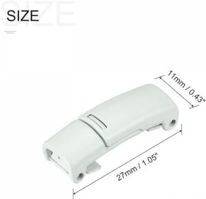 1 Pair Shoelace Buckle 27 x 11 x 8mm Zinc Alloy Magnetic No Tie Lock Light White-B0CKFBRLM9