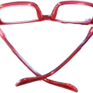 Plastic Colored Reading Glasses for Men and Women (RED, +4) MayBe changed to glasses frames for Use-B0F1L3GTFY