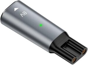 Type C to 2 Pin Powers Plug Connectors Type C Female to 2 Pin Female Adapters Converters for Shaver Charging - Random Color (Oval 8V black)-B0F1DTXKZL
