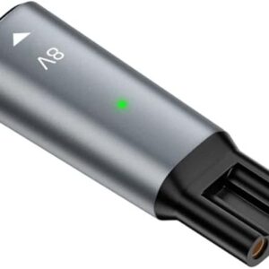 Type C to 2 Pin Powers Plug Connectors Type C Female to 2 Pin Female Adapters Converters for Shaver Charging - Random Color (Oval 8V black)-B0F1DTXKZL