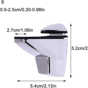 Glass Shelf Bracket, Duckbill Clip Shelf Bracket, 2PCS Adjustable Wood/GlassShelf Bracket for 5-25mm Thickness Shelf Glass Shelf-B0DZFT8C3G