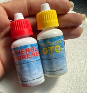 2pcs set Swimming Pool Test Kit pH and Free Chlorine Water Quality Tester Refill Pack, 1 set =2 Dropper without label,-B0D463D7KY