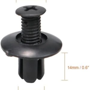 [25 Pcs] Car 8mm Hole Plastic Rivets Fastener Push Clip Black Auto Vehicle Door Trim Panel Retainer Fastener Clips-B0CKLWYQ5J