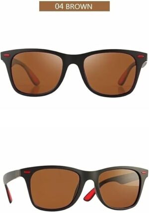 [Polarized] Vintage Square Polarized Sunglasses Classic Driving Fishing Brand Designer Sun Glasses Man Retro Shades UV400 Eyewear-B0DHYKN5VH