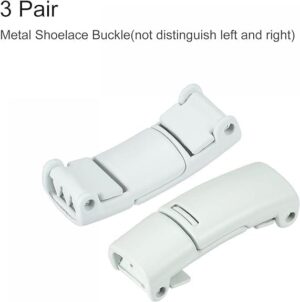 1 Pair Shoelace Buckle 27 x 11 x 8mm Zinc Alloy Magnetic No Tie Lock Light White-B0CKFBRLM9