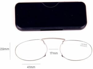 Fashion Legless Clip Nose Portable Reading Glasses Unisex Ultra Thin Magnification Eyewear Unbreakable-B0DS1JL2VK