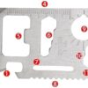 11 in 1 Stainless Steel Credit Card Pocket versatile Tool -silver-B0DZX1QYWK