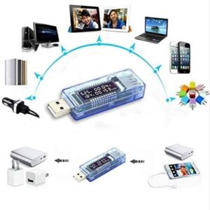 41K5z1z7FCL._AC_ 3 in 1 Battery Tester Voltage Current Detector Mobile Power Voltage Current Meter USB Charger Doctor-B091J7NCHS
