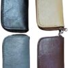 Memory Card Case – 28 Slot Micro SD, SDHC, SDXC, MMC, CF Holder & Organizer – Durable Leather Travel Storage (Brown)
