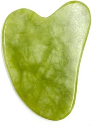 Gua Sha Stone,Jade Stone Massage Tool Guasha Tool for Scraping Facial and SPA Natural Jade Scraping Facial Tool Anti-Aging, Wrinkles, Puffiness (Heart)-B0DZTRLVNR