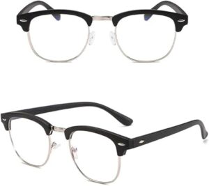 Half Frame Myopia Glasses Computer Goggles Finished Business Nearsighted Eyeglasses Diopter - مناسبة لقصر النظر حسب المقاسات المحددة-B0D9DGFJVT