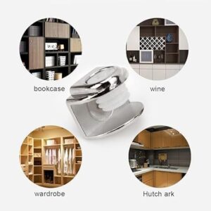 4 Pcs Glass Shelf Brackets-Duckbill Clip Shelf Bracket, Adjustable Zinc Alloy Clip Shelf Clamp for Kitchen Table Shelves-Wall Mount GlassHinge for 5-9mm ShelfGlass with screws-B0DZF94L77