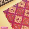 Ramadan Khayamiya Mixed Cotton Ablecloth With End-Red Decorations Decorative Tablecloth for Ramadan Celebrations, [Rectangle] (1.5X1.5m)-B0DZD5MF2Z