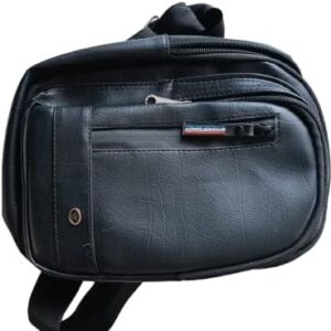 41XLi1EhS6L._AC_ High Quality Waist Bag Waist Bag Travel Hiking Running Sports Crossbody Bag for Men 25 * 20 * 8 Cm with 3 Zipper will keep all your things (Black)-B0F1DJZ8V7