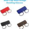 Fashion Legless Clip Nose Portable Reading Glasses Unisex Ultra Thin Magnification Eyewear Unbreakable-B0DS1JL2VK