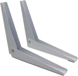 Folding Shelf For Kitchen and Microwave for 80 kg Workbench Home Garden Bracket (Shelf Color Dark Brown)-B0CQD2K9RV