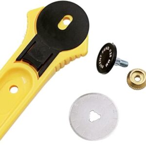 [ 5pcs 28mm ] Patchwork Roller Wheel Knife Cloth Cutting Knife Leather Paper Fabric Craft Fabrics Rotary Cutter DIY Sewing Accessories [only blades]-B0CDNN98GT