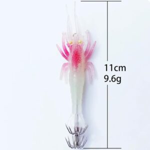1PC 11cm10g Soft Fishing Lure Soft Shrimp Squid Hook Artificial Bait Glow Octopus Cuttlefish Hook pesca Fishing Tackle Randomly-‎B0D5C3PQ1J