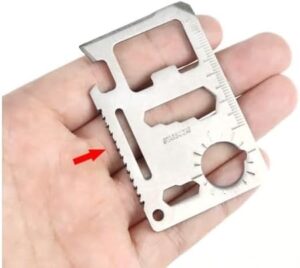 11 in 1 Stainless Steel Credit Card Pocket versatile Tool -silver-B0DZX1QYWK