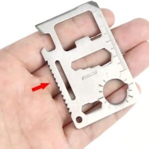 41incvmdFlL._AC_SX450_ 11 in 1 Stainless Steel Credit Card Pocket versatile Tool -silver-B0DZX1QYWK