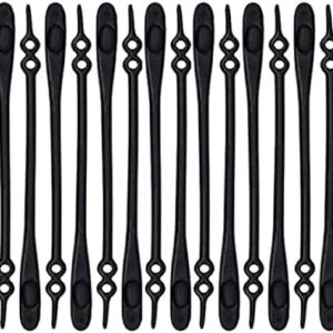 41j+BuxihNL._AC_ No Tie Elastic Shoelaces 14Pcs/Set No-Tie Silicone Shoelaces Works in all Shoes - Black-B0CCG6DMM3