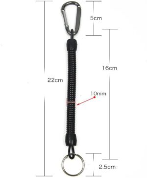 1Pcs Outdoor Tactical Lanyard Spring Rope Hiking Camping Fishing Anti-lost Phone Keychain Molle Backpack Attactment Spring Strap (Random Color)-B0DF6RB4J2