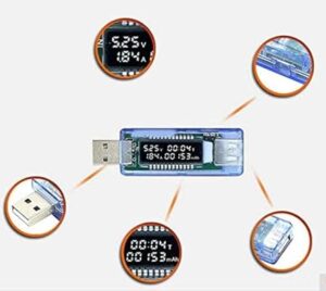 3 in 1 Battery Tester Voltage Current Detector Mobile Power Voltage Current Meter USB Charger Doctor-B091J7NCHS