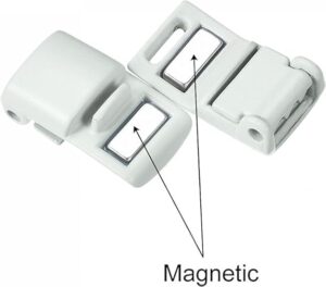 1 Pair Shoelace Buckle 27 x 11 x 8mm Zinc Alloy Magnetic No Tie Lock Light White-B0CKFBRLM9