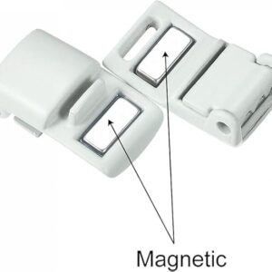 41kW64NESIL._AC_SX625_ 1 Pair Shoelace Buckle 27 x 11 x 8mm Zinc Alloy Magnetic No Tie Lock Light White-B0CKFBRLM9