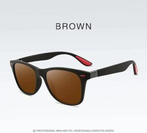 [Polarized] Vintage Square Polarized Sunglasses Classic Driving Fishing Brand Designer Sun Glasses Man Retro Shades UV400 Eyewear-B0DHYKN5VH