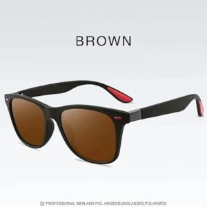 [Polarized] Vintage Square Polarized Sunglasses Classic Driving Fishing Brand Designer Sun Glasses Man Retro Shades UV400 Eyewear-B0DHYKN5VH