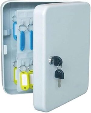 كبينة حفظ مفاتيح - عدد 93 ميداليا مفتاح للمصانع والورش والمنازل + خزنة مفاتيح من المعدن للعمر طويل معالجة ضد الصدأ والصدمات - Metal Key Box for Safe and 93 Keys-B0BZRQNGZF