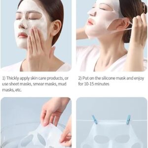3D Silicone Mask Face Women Skin Care Tool Hanging Ear Face Mask Gel Sheet Reusable Lifting Anti Wrinkle Firming Ear Fixed Tools 1Pcs (White-L)-B0F1DXSVT4