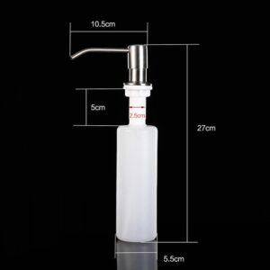 1Pcs Sink Soap Dispenser, Kitchen Soap Dispenser, Built in Desk Mount Liquid Lotion Kitchen Countertop Soap Dispenser, Large Capacity Bottle,Chrome-B0CCLH24NM