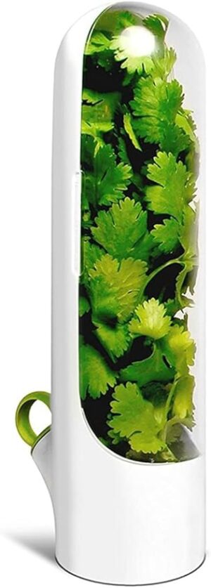 Herb Saver Best Keeper, Herb Storage Container, Vanilla Keep-Fresh Cup, Kitchen Storage Cup for Cilantro, Mint, Parsley, Asparagus, Keeps Greens and Vegetables Freshen-B0DTPP8BJ9
