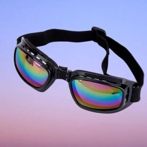 1Pcs Outdoors Sports Windproof Cycling Glasses Foldable Dustproof Snowboard Goggles Vintage Adjustable Motorcycle Glasses Cycling + Luxurious glasses case-B0DYVLQF9S