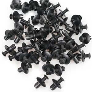 [25 Pcs] Car 8mm Hole Plastic Rivets Fastener Push Clip Black Auto Vehicle Door Trim Panel Retainer Fastener Clips-B0CKLWYQ5J