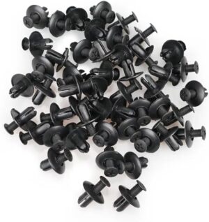 [25 Pcs] Car 8mm Hole Plastic Rivets Fastener Push Clip Black Auto Vehicle Door Trim Panel Retainer Fastener Clips-B0CKLWYQ5J