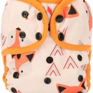 51BjVqC8S6L._AC_SX425_ 1Pcs One Size Baby Cloth Diaper Cover Nappy Waterproof Double Gusset 4-13kg - Reusable and washable (DC75)-B0DYZMXQ6L