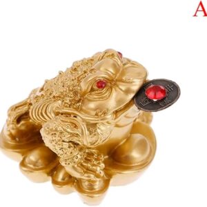 51D6qlKhNbL._AC_SX569_ 1Pcs Feng Shui Toad Money LUCKY Fortune Wealth Chinese Golden Frog Toad Coin Home Office Decoration Lucky Gifts Tabletop Ornaments (A Style2)-B0DZ4NQCTH