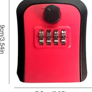 51E1DZZ5qWL._AC_SX466_ Key Lock Box, 4 Digit Combination Wall Mount Key Storage Lock Box for Outdoor & Indoor 5 Keys Large Capacity for House Spare Keys, Home, School, Office Wall Safe (RED)-B0F1ZQHFSN