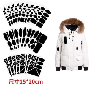1Pcs only 20X15Cm Self-Adhesive Black Patches on Clothes Down Jackets Umbrella Hole Repair No Need Iron Washable Waterproof Clothing Patch Sticker - Befor Buy See photos (Black-N4)-B0DY7YC8FC