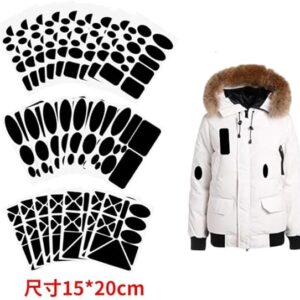 1Pcs only 20X15Cm Self-Adhesive Black Patches on Clothes Down Jackets Umbrella Hole Repair No Need Iron Washable Waterproof Clothing Patch Sticker - Befor Buy See photos (Black-N4)-B0DY7YC8FC