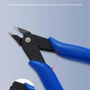 1Pc Wire Cutter DIY Trimmer Diagonal Side Cutting Cable Nippers Red Blue Pliers Hand Mini Snips Flush Nipper Trimmer Hand Tools (Blue*Black)-B0DP1L1X98