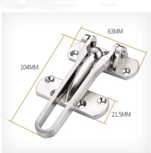 1 PC - Home Anti-theft Door Buckle Bedroom Kids Room Door Bar Lock Stainless Safety Chain Hotel Anti-lock Buckle Insurance Door Bolt-B0C7N6GBGY